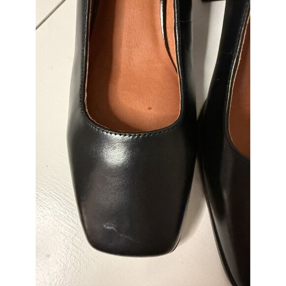 Intentionally Blank Christopher Mary Jane Heel Black Leather US 11 NEW $198 - Picture 13 of 15